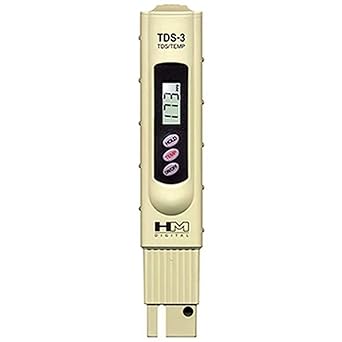 HM DIGITAL TDS Meters TDS-3 Handheld Temperature TDS (PPM) Tester, 0-9990 ppm, 1 ppm Resolution, 2% Readout Accuracy Testing Water Quality For Hydroponics Aquariums Pools Drinking etc