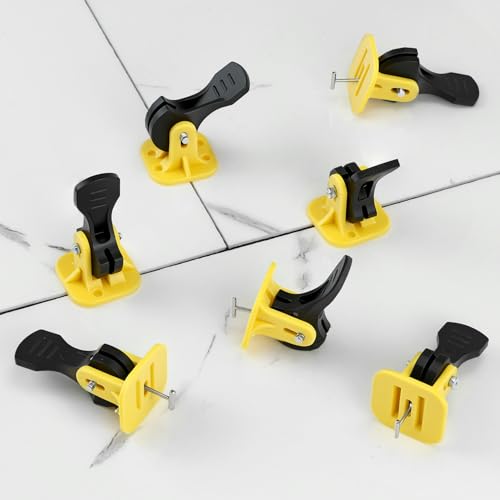 QWORK Tile Leveling System Kit, 100 Pcs Reusable Levelers, Floor Leveling Compounds 1/8", Steel Pin Tlie Tools, for 2mm to 4mm Tile Gaps, 8mm to 12mm Tile Thickness - Image 3