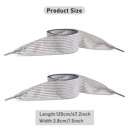 1.57 Inch Wide Ribbon Shoelaces Nylon Striped Flat Shoe Laces Fashion Satin Laces for Sneakers Boots2