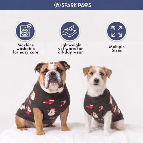 Image of Spark Paws ChristmasKnit Dog Sweater - Winter Dog Clothes, Small Medium Large