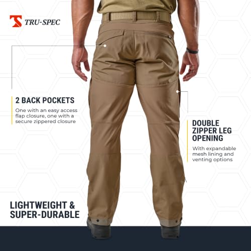 Image of Tru-Spec Xpedition Tactical Pants for Men - Water-Resistant Outdoor Work & Hiking Pants with Dual Zippered Cooling Vents
