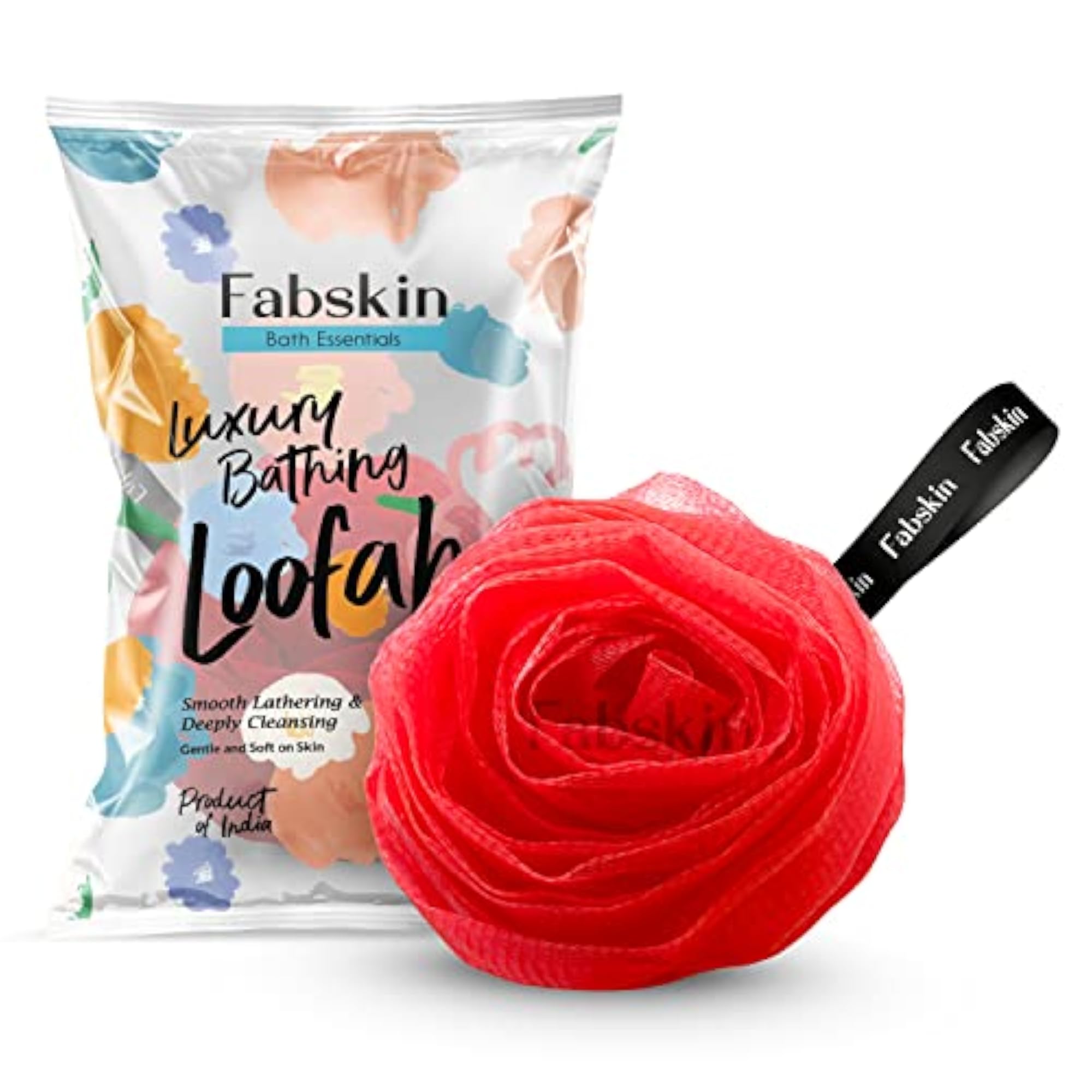 Rose Loofah for Bathing, Exfoliating Sponge