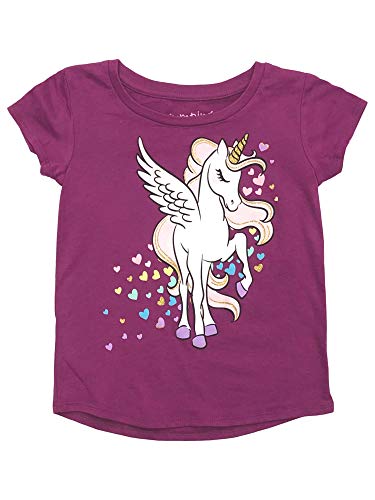 Jumping Beans Toddler Girls Purple Glitter Pegasus Unicorn T-Shirt Tee Shirt 5T