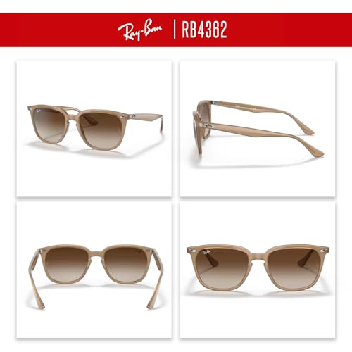Ray-Ban RB4362 Square Sunglasses For Men For Women +BUNDLE with ACCESSORY EYEWEAR KIT3