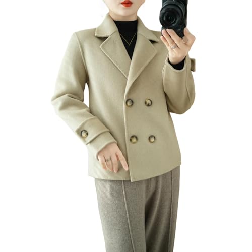 Veste en tweed double face en cachemire luxe pour femme élégante