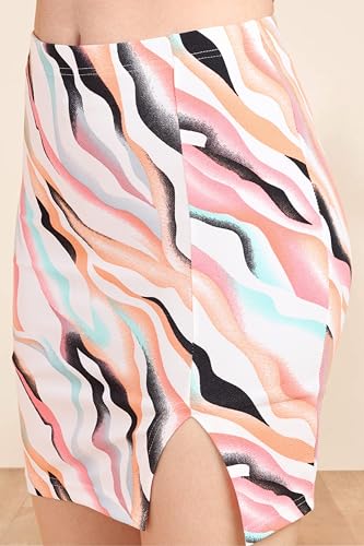 Image of POPWINGS Casual Printed Backless Crop Top & Mini Slit Skirt Co-Ords Set for Women | Summer Wear | Stylish Western Two Piece
