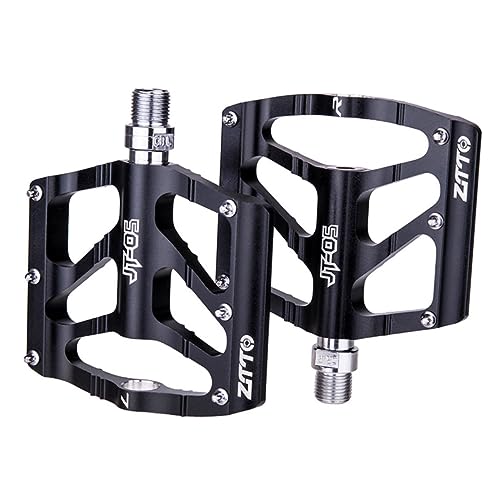 TOGEVAL 1 Par Pedales de Bicicleta Pedales Bicicletas Plegables Pedal de Ciclismo Bicicleta Plegable bicis bicileta Pedales de Pedal Accesorio Eje de Acero Cromo molibdeno Black