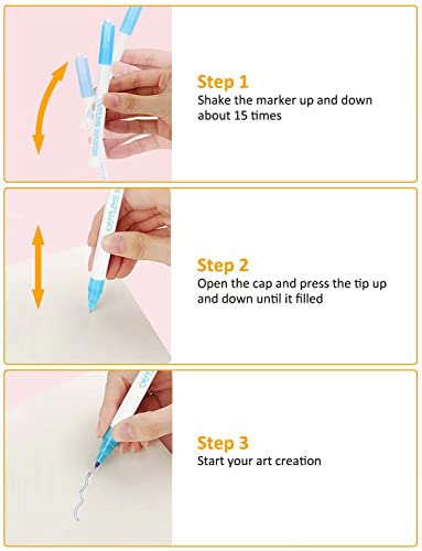 Calmsen Double Line Outline Pen, Self-Outline Metallic Markers, 8 Colors Bullet Journal Pens & Glitter Pens For Card Making, Drawing, Diy Art Crafts, Kids, Adults #TOP4