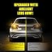 AUXLIGHT 1156 7506 LED Bulb Amber, 1141 1003 BA15S LED Turn Signal Lights Bulbs with Projector, Ultra Bright for Blinker Marker DRL Parking Lights (Pack of 2)
