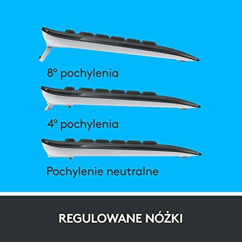 Logitech MK540 Advanced Bezprzewodowy Zestaw Klawiatura i Mysz dla systemu Windows, odbiornik USB Unifying 2,4 GHz, klawisze multimedialne, 3-letnia żywotność baterii, QWERTY układ US Intl - Czarny