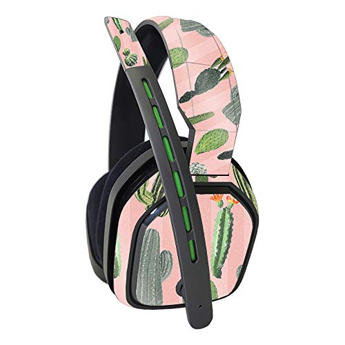 MightySkins Glossy Glitter Skin Compatible with Astro A10 Headset - Cactus Garden | Protective, Durable High-Gloss Glitter Finish | Easy to Apply and Change Styles | Made in The USA