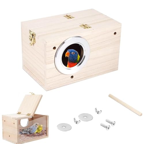Dulynva Nistkasten Wellensittich Brutkasten Vogelzuchtbox Massivholz Papagei Zucht Box Transparentes Design mit Sichtfenster Vogelnest Vogelzucht Vogelhaus für Liebevogel Ellensittich Sittich Dulynva Nistkasten Wellensittich Brutkasten Vogelzuchtbox Massivholz Papagei Zucht Box Transparentes Design mit Sichtfenster Vogelnest Vogelzucht Vogelhaus für Liebevogel Ellensittich Sittich