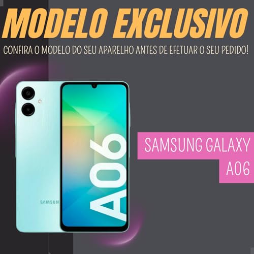 GL CASES Kit Capa Case Compatível Capinha Para Samsung Galaxy A06 Anti Impacto Reforçada Silicone Tr