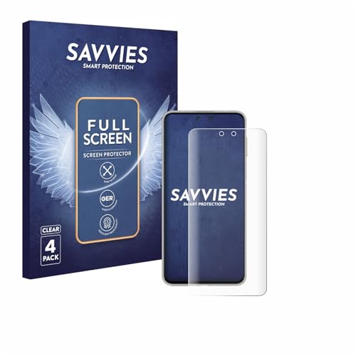 savvies (4 Pack Full-Screen Protection Film Compatible with Huawei Mate 70 Pro Plus Full Cover Screen Protector 3D Curved [Edge to Edge]