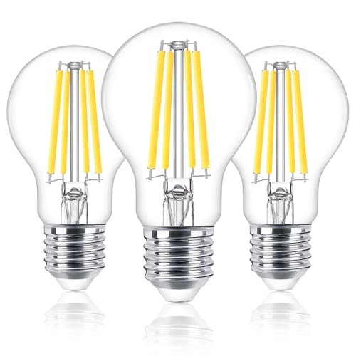 FEILEMAN E27 Lampadina LED ultra-efficienti Ultrabright 11W Sostituzione 170W Lampadine alogene Etichetta A 6500K Bianco Freddo, 2500LM Non Dimmerabile A60 Risparmio Energetico 3 Pezzi