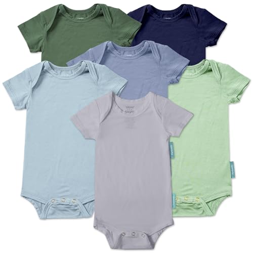 Supersoft Short Sleeve Baby Bodysuits, Premium Bamboo Rayon