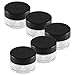 Produktbild 5 Stück Packung - 20ml Cremedose klar transparent mit Schraubdeckel schwarz - Leerdose - Döschen