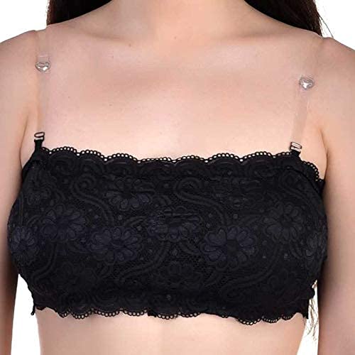 Image of Women's Lace Padded Wire Free Bralette Bra