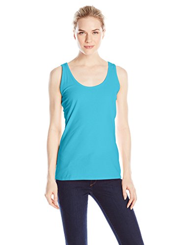 Hanes Women's Scoop Neck Tank Top, Process Blue, Large