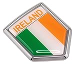 Ireland Decal Irish Flag Car Chrome Emblem Sticker