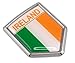 Ireland Decal Irish Flag Car Chrome Emblem Sticker