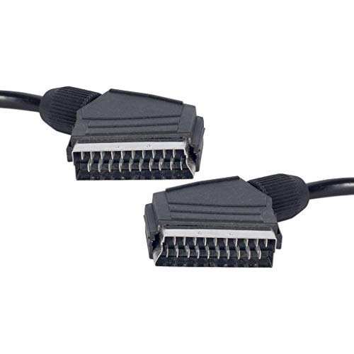 1.2 Metre Poşetli 7 MM Siyah Scart-Scart Kablo