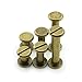 60 Sets Bronze Chicago Screws Assorted Kit 1/4 1/2 1 Inches Screw Posts Metal Accessories Nail Rivet Chicago Button For DIY Leather Decoration Bookbinding Round Flat Head Stud Screw M5x6/12/25mm