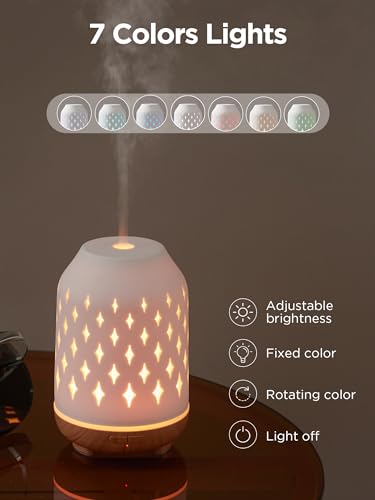 InnoGear Aromatherapy Diffuser for Home - 150ml Ceramic Ultrasonic Humidifier