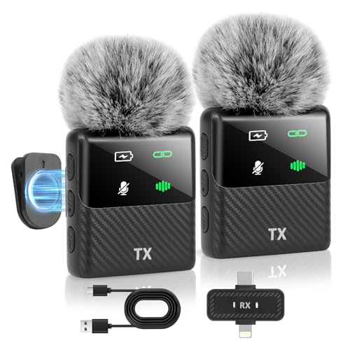 Kairiyard Mini Wireless Lavalier Microphone for iPhone,