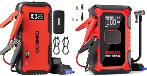 GOOLOO GT3000 Jump Starter & A3 Jump Starter with Air Compressor