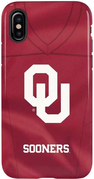 Skinit Pro Phone Case Compatible with iPhone X - Officially Licensed University of Oklahoma Red Jersey Design