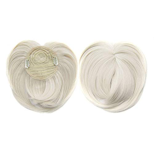 XIAOYING Clip-on Hair Topper Heat Resistant Fiber Hair Extension Wig Hairpiece for Women Density Top Hair Pieces Human Hair Clip in Hair Toppers Top Hairpieces for Women with Thinning Hair(style 2)