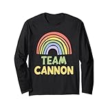 Happy Colorful Team Cannon Rainbow Pride Green Yellow 長袖Tシャツ