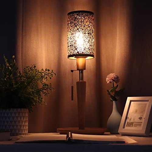 Abat-jour avec installation facile en fer forgé noir pour lampe E27 - 4