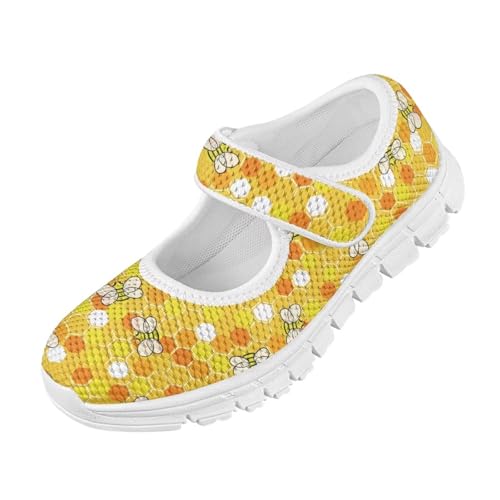 JoyLamoria Girls Mary Jane Shoes Toddler/Little Kids Slip on Sneakers Comfort Dress Shoes with Sunflower Cow South Western Navajo Design4