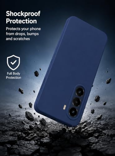 Image of FIRST MART Silicone Back Cover for OnePlus Nord CE 6 lite | Matte Blue Anti-Slip Grip Case, Precise Cutouts, Scratch Resistant, Slim Fit | Pack of 1