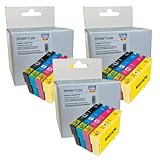 Pack de 12 cartouches Pack de 12 Cartouches d\'encre Compatible pour Epson T1295 - T129 - C13T12954010 Pomme