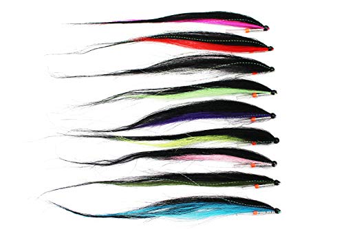 Tigofly 9 unids/lote 9 colores flaco Sunray Shadow Tube Fly Set 16-20 cm para salmón trucha Steelhead mosca pesca moscas señuelos conjunto
