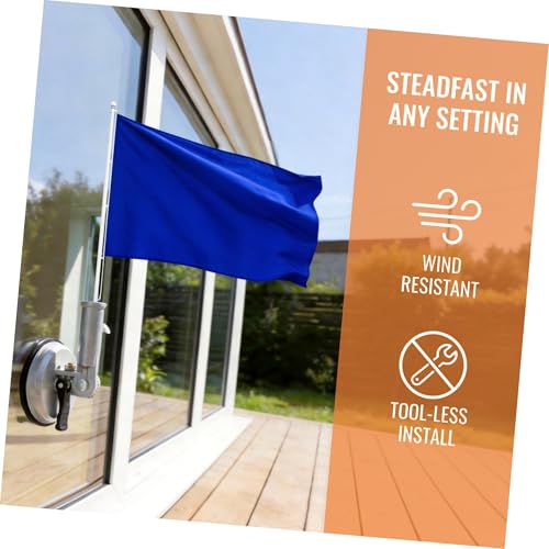 Support de drapeau à ventouse en métal SHOWERORO à base ajustable ultra stable - 4