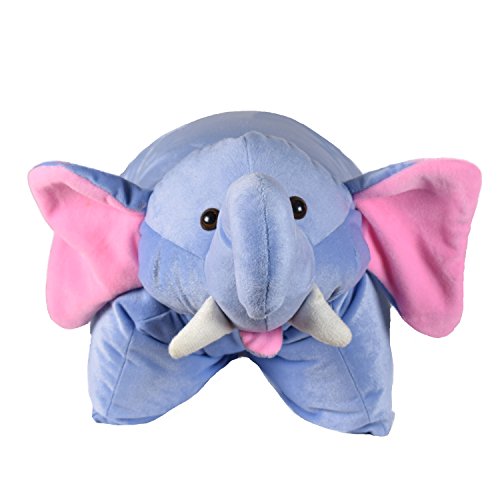 Image of Ultra Cute Animal Folding Cushion Soft Toy, 18 x 13 inches (Elephant)