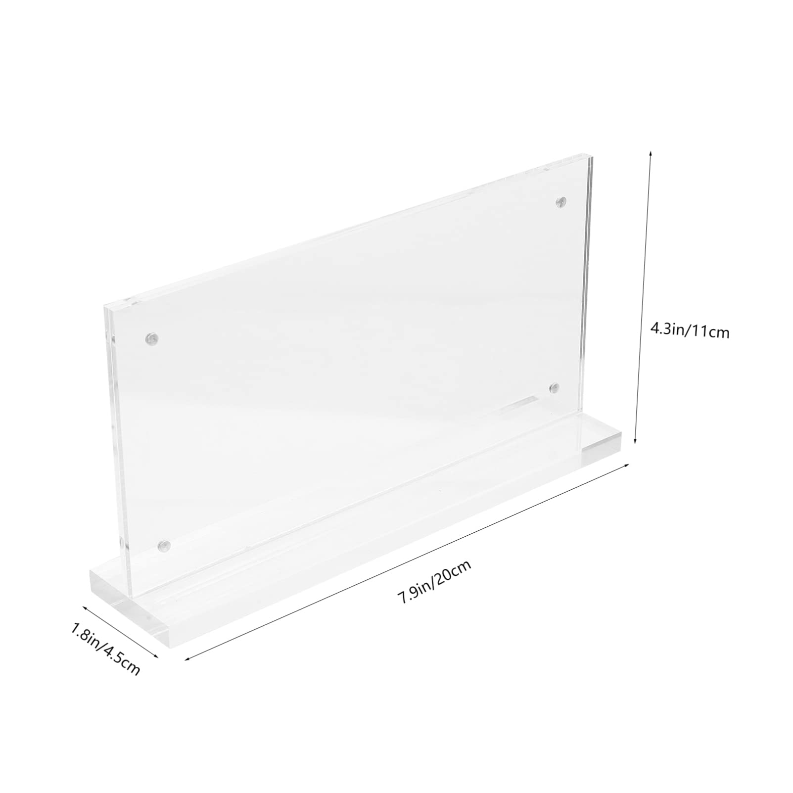 PartyKindom Porta Cartelli Magnetico 2 Pezzi in Acrilico Trasparente Base Stabile 10x20 Cm per Ristoranti e Esposizione in Negozi Multipli