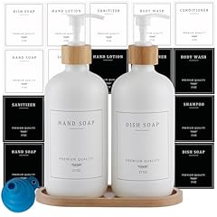 White Bottle + 14 Labels + Funnel + Tray