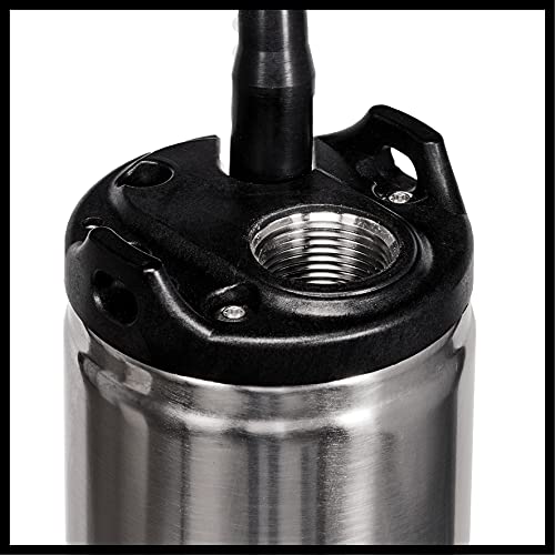 Foto von Einhell Tiefbrunnenpumpe GE-DW 1100 N-A (1.100 W, 6.000 l/Std., Automatikfunktion, Trockenlaufschutz, 8-stufiges Laufradsystem, Rückschlagventil, Pumpengehäuse aus Edelstahl)