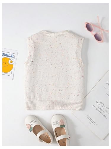 WDIRARA Girl's Heart Pattern Sweater Vest Cute Round Neck Sleeveless Pullovers Knitwear2