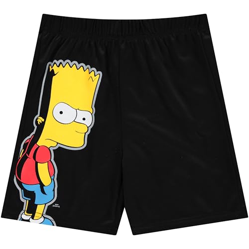 Conjunto Bart Simpson de dos piezas negro con pantalón de malla ultraligera para niño 5