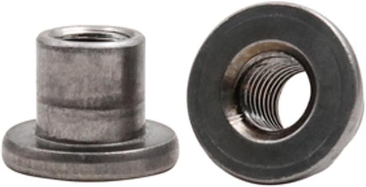 Generic M6 M8 M10 Furniture Type T Nut Welding Lock Nuts Cold heading Round Nutted Iron plate Carbon steel - (Size: M8x18x13mm(15pcs))