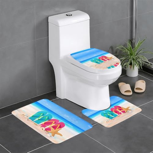 Ensemble tapis de bain plage aux finitions durables