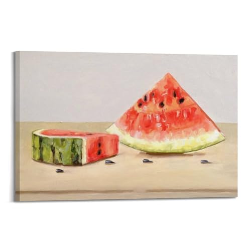 Poster pastèque art mural moderne en toile 20x30cm pour décoration