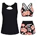JASAMBAC Bikini Push Up Damen,3-Teiliger Tankini Damen Bauchweg Und...