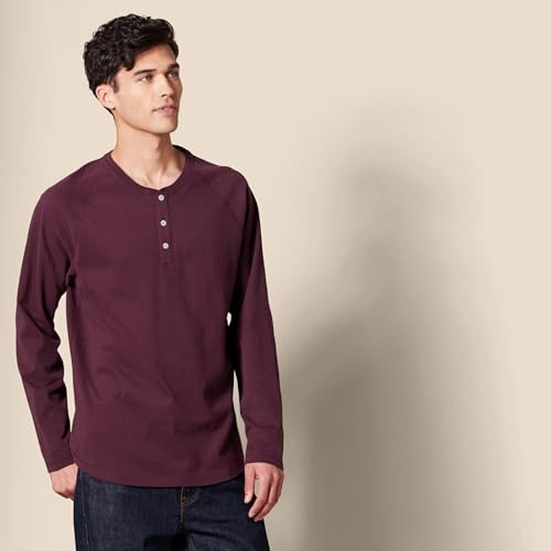 Image of Amazon Essentials Men's Long-Sleeve Henley Shirt
